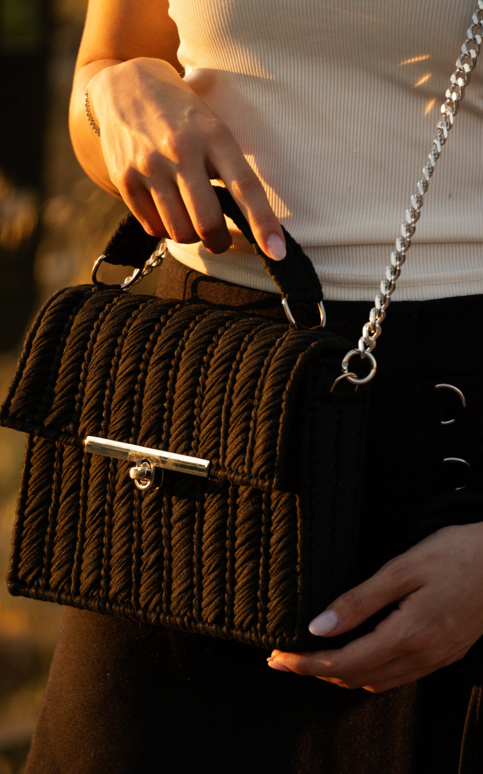 Dettaglio borsa ARASS Crochet